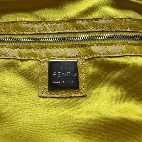 Fendi White Canvas Beaded Roll Tote Bag - Picture 7 of 7